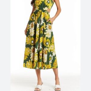 DREW Yellow One Shoulder Sundress Wedding Guest